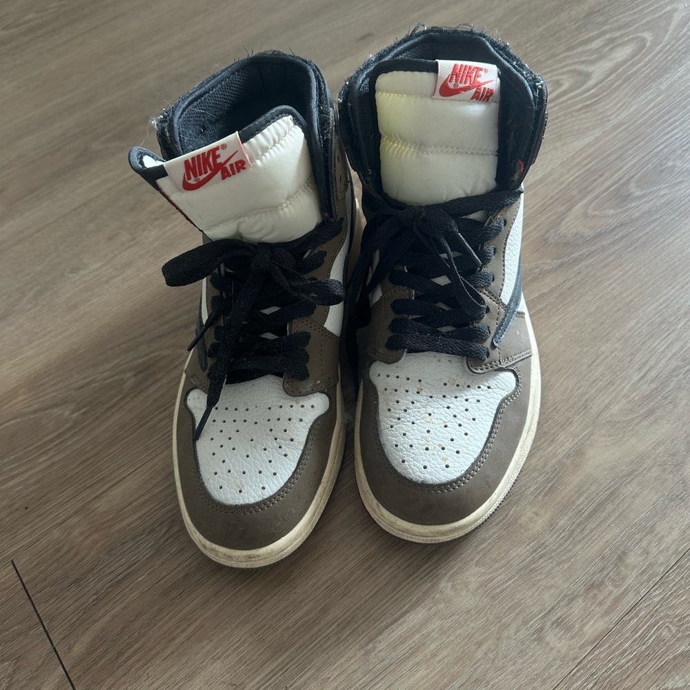 Nike Air High-Top Sneakers in Black, White, and Brown
